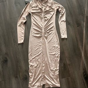 Slinky mauve midi dress